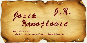 Josip Manojlović vizit kartica